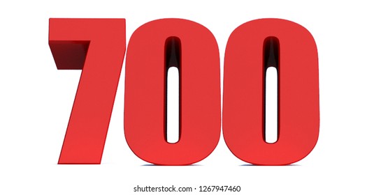 3d Red Number 700 Isolated On Stock Illustration 1267947460 | Shutterstock