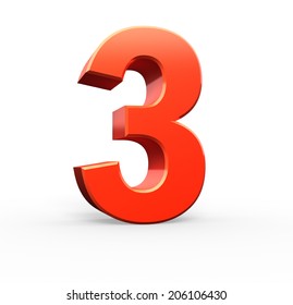 3d Red Number Collection - 3