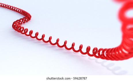 3D Red Phone Cord