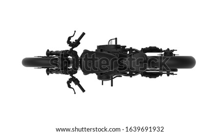 3d rednering of a computer generated model of a cruiser motorcycle
