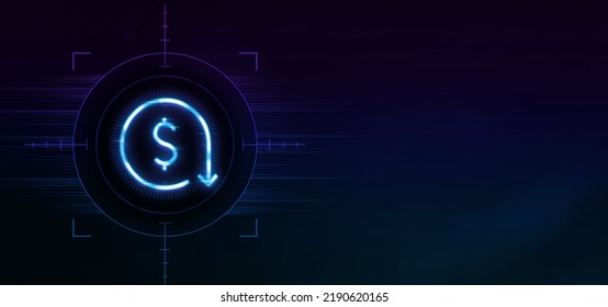 3D Reduce Cloud Costs Icon Neon Sign