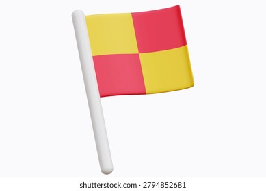 3D Referee Assistant Linesman Flag
