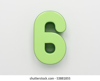 3d rendedering of the number 6 - Shutterstock ID 53881855