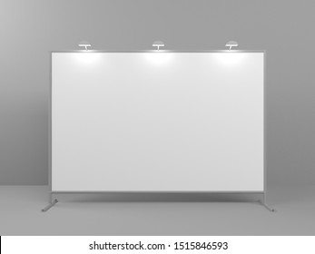 3d Render 2x3 Backdrop With Light. Realistic Mockup. Press Wall