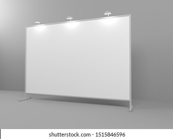 3d Render 2x3 Backdrop With Light. Realistic Mockup. Press Wall