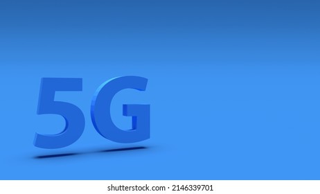 3d Render 5G Illustration Art, Next Generation Network Technology, 5g Icon Backdrop