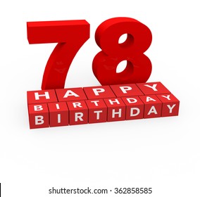 3d Render 78 Years Birthday On Stock Illustration 362858585 | Shutterstock