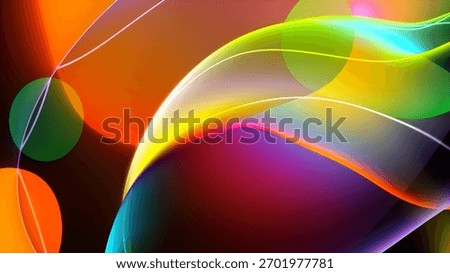 3d render of abstract art 3d background wallpaper with smooth and round substance based on meta balls spheres or bubbles in matte plastic material in red orange purple green and yellow gradient color