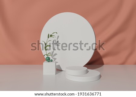 3D render Abstract background with geometric shape podium for product. minimal concept.