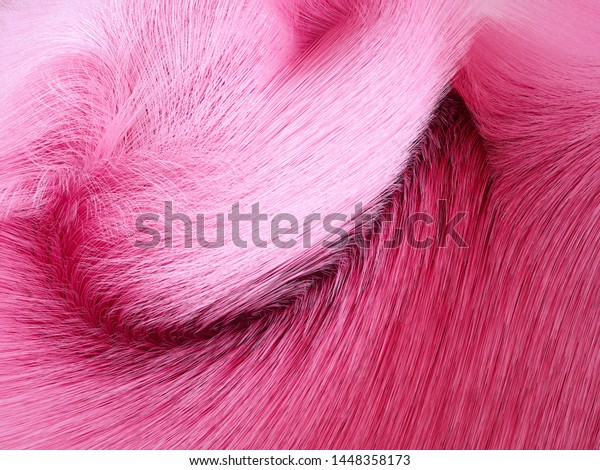 3d render of abstract of hair wool texture in intensive pink color.