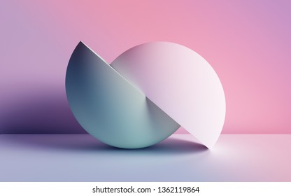 3d Render, Abstract Background, Pastel Neon Primitive Geometric Shapes, Balls, Simple Mockup, Minimal Design Elements