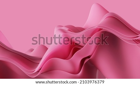 3d render, abstract background with pink crumpled paper layers, fashion wallpaper