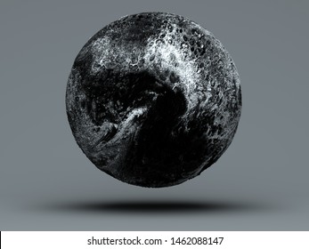 3d Render Abstract Black White Planet Stock Illustration 1462088147 ...