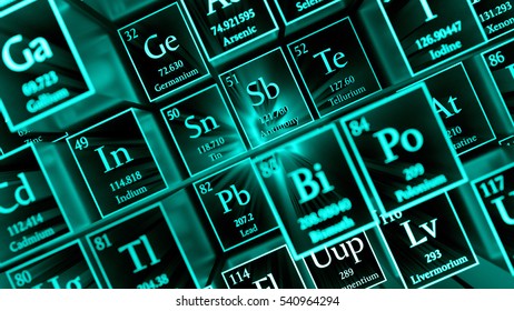 3d Render Abstract Chemical Background Periodic Stock Illustration ...