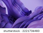 3D render, abstract colorful layered background, fashion wallpaper with wavy layers. Flying silk fabric in motion. Modern minimalistic backdrop for screensaver, presentations, advertising.