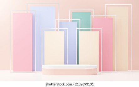 3d representación abstracta plataforma