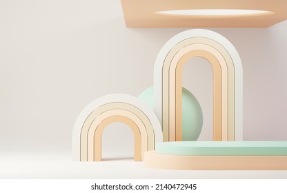 3d representación abstracta plataforma
