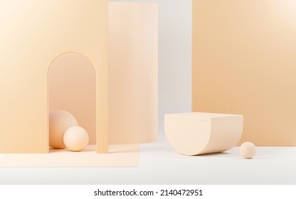 3d representación abstracta plataforma