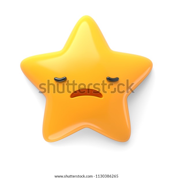 3d Render Abstract Emotional Star Icon Stock Illustration 1130386265 