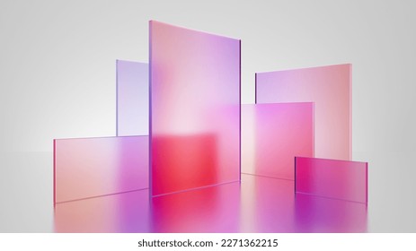 gradient glass and 