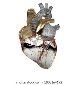 3d Render Abstract Human Heart Made Stock Illustration 1808164192