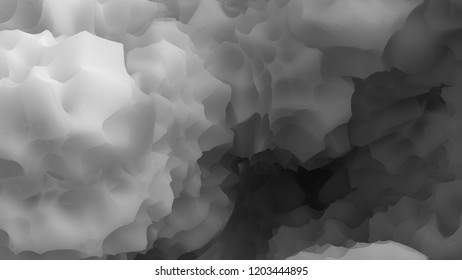 3d render abstract macro background. Macro structure. Concept illustration with organic form with cell displacement texture. Subsurface scattering material.