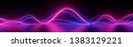 3d render, abstract panoramic background, neon light, laser show, impulse, equalizer chart, ultraviolet spectrum, pulse power lines,