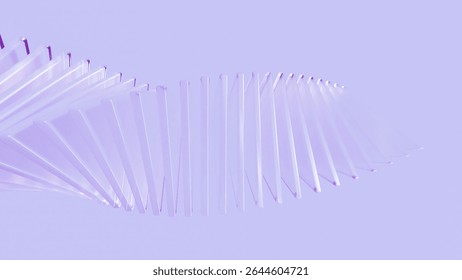 3D render of abstract shape in soft violet tones. Smooth twisted structure captured in clean minimal style, ideal for headers, backgrounds, or modern visual design.
