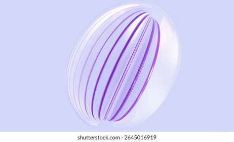 3D render of abstract shape in soft violet tones. Smooth twisted structure captured in clean minimal style, ideal for headers, backgrounds, or modern visual design.
