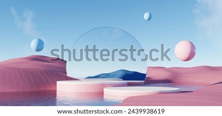 Similar – Image, Stock Photo Dream landscape blue mountains