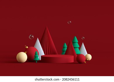 3D Render Abstract Winter Background, Christmas and new year background - Powered by Shutterstock