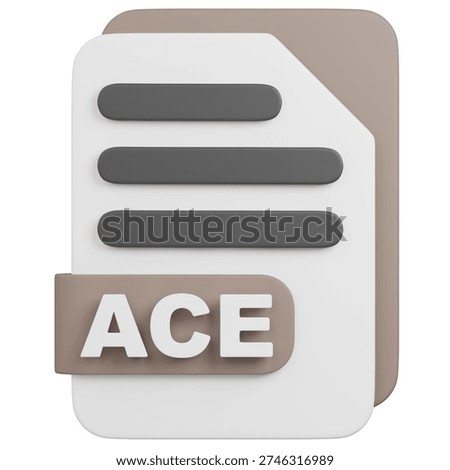 3D render ace FILE format Icon