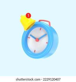 3d render Alarm clock icon	
