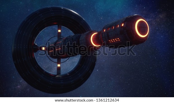 3d Render Alien Spaceship Concept Stock Illustration
