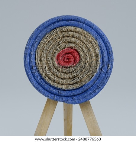 3d Render of Archery Straw Target isolated on white background