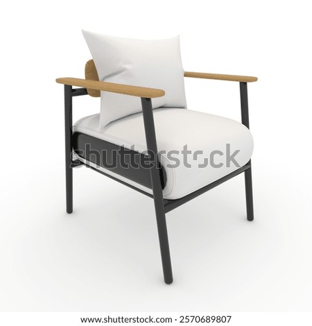 3d render armchair design element. Furniture