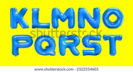 3D render ballon k to T alphabet, Birthday Baloon font, Ballon letter design