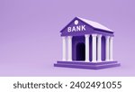 3D render banking system, noble payment. Digital wallet with an application for payment of credit and debit cards. The stylized concept of the bank, preservation and safety of money and savings.