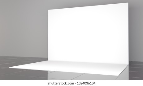 3d Render Banner 2x3 Meters. Realistic. Backdrop. Mockup. 