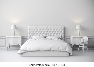 3d render of beautiful  bedroom