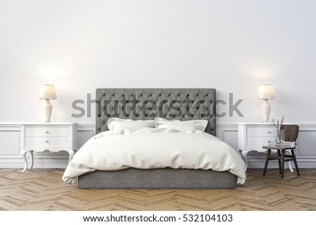 3d render of beautiful  bedroom