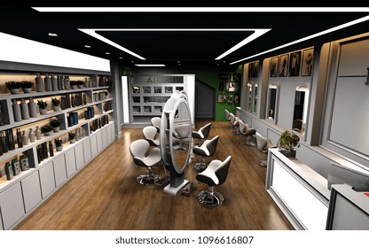 3d Render Of Beauty Shop