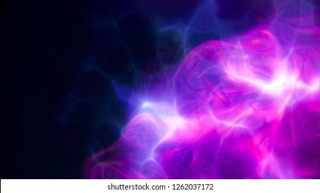 3d Render, Beauty Of Universe, Speed Of Light, Neon Glow, Purple Stars, Cosmos, Ultraviolet Infrared Light, Outer Space, Red Blue Fireworks, Big Bang, Galaxy, Abstract Cosmic Background, Celestial