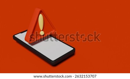 3D render, beware of scammer sending scam from e-mail, message, dm, link in smartphone