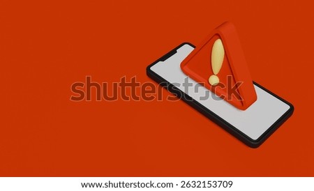 3D render, beware of scammer sending scam from e-mail, message, dm, link in smartphone