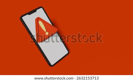 3D render, beware of scammer sending scam from e-mail, message, dm, link in smartphone