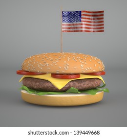 アメリカンハンバーガー のイラスト素材 画像 ベクター画像 Shutterstock