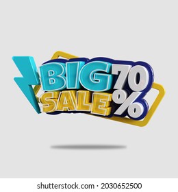 3d render big sale rendering design