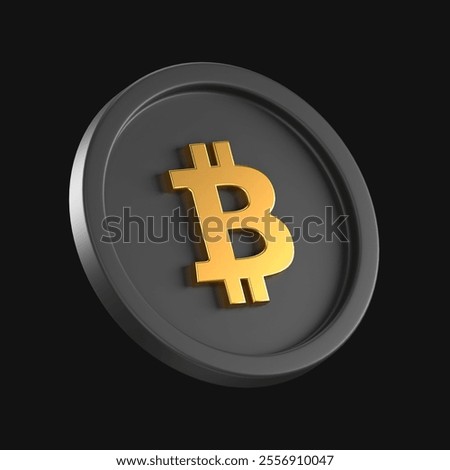3d render of a bitcoin coin	