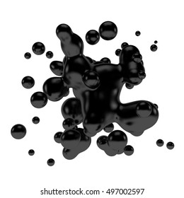 3d Render Black Paint Splash Stock Illustration 497002597 | Shutterstock